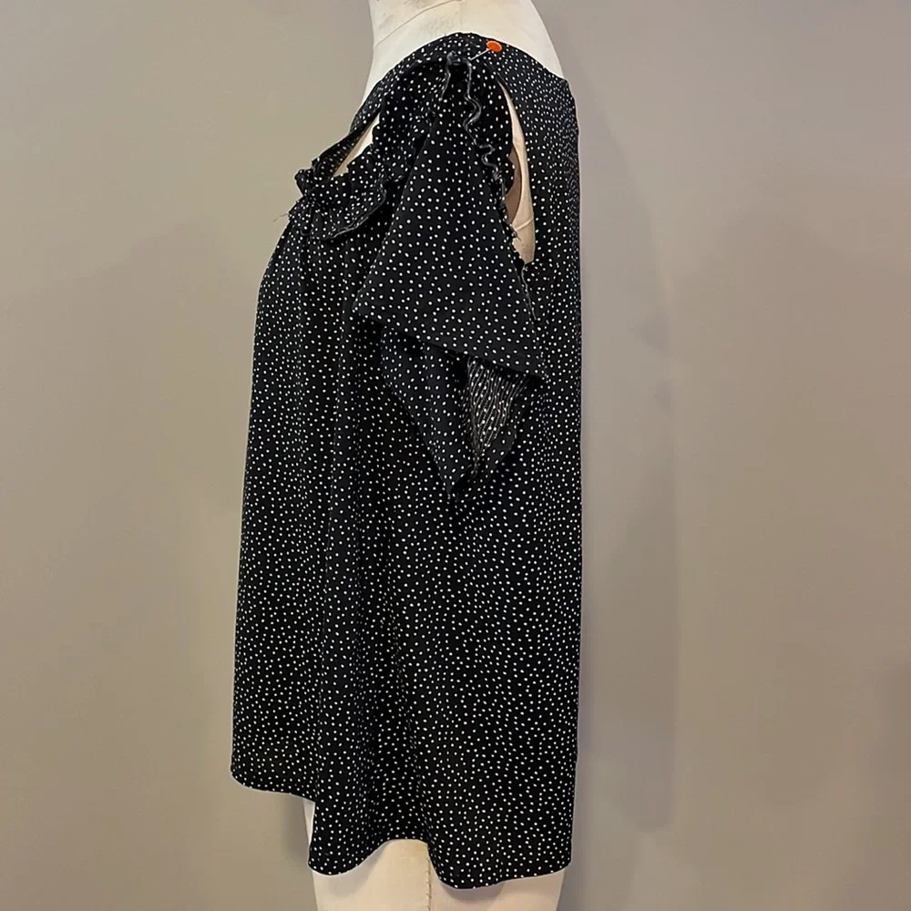 Lauren Conrad split sleeve polka dot blouse - Picture 4 of 7